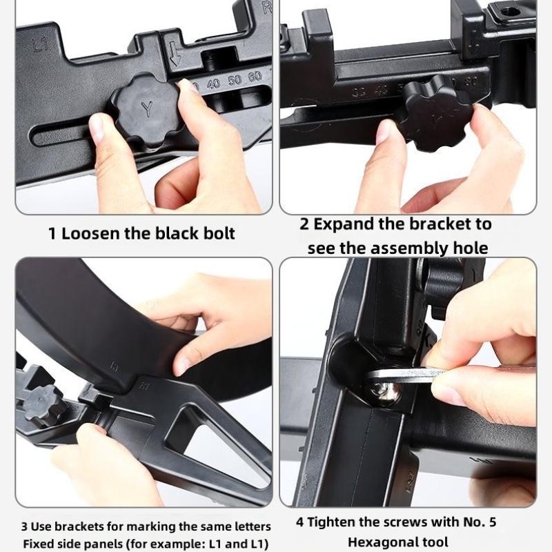 Adjustable Bicycle Floor Bracket for Mountain Bike Sliding Stable Durable Bicycle Display Rack 30-80mm for Easy Portability
