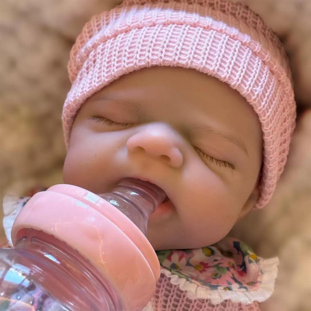 Gift Toys 13-inch Fully Solid Silicone Baby Rebirth Doll, Soft And Stretchable Reborn Baby Doll, Stress-relieving Toy