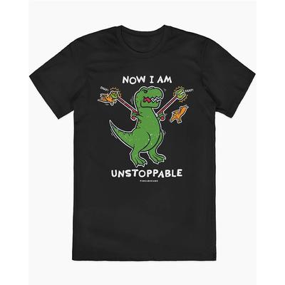 New Sale 2026 Summer I Am Unstoppable  Unstoppable Illustration Dinosaur Retro Unisexs Pure Cotton ShortSleeved TShirt