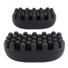 2pcs Rubber Curling Hair Brush Large and Small Size Washable Twist Curl Comb Hair Styling Tool