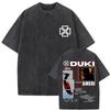 Washed Vintage Rapper Duki ADA Tour  T Shirt Mens Hip Hop Oversized Short Sleeve Tshirt Men Fashion High Quality Streetwear