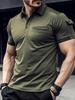 Men's Summer Short Sleeve Muscle Pocket Polo Shirt - Sports Casual