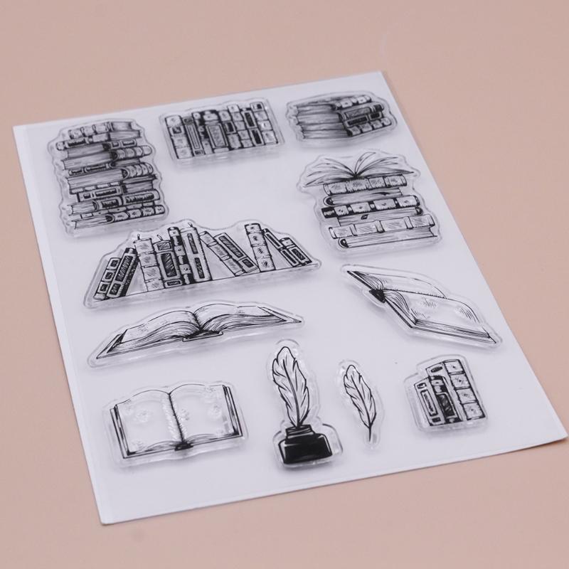 Transparent Clear Stamps Embossing Mould, DIY Printing Silicone Mould for Card Making and Scrapbooki