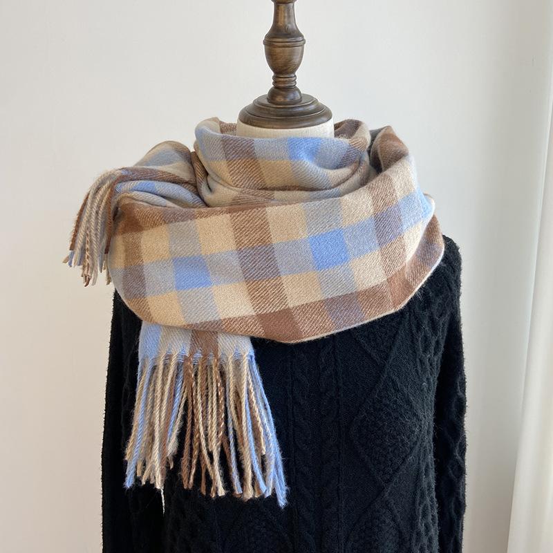 Luxury Brand Classic England Style Women Scarf Fashion Stripe Plaid Scarves Tassel Shawls Pashmina Lady Wrap Poncho Stoles