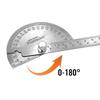 Angle Meter Measure Protractor Ruler Metal Finder 180 Degree Guage Goniometer Stainless Steel Woodworking Wood Measurement Tool