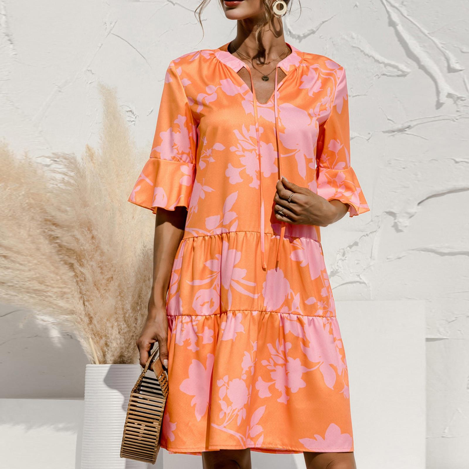 

Женское однотонное платье Cover Up Casual Solid Color с карманами Dress