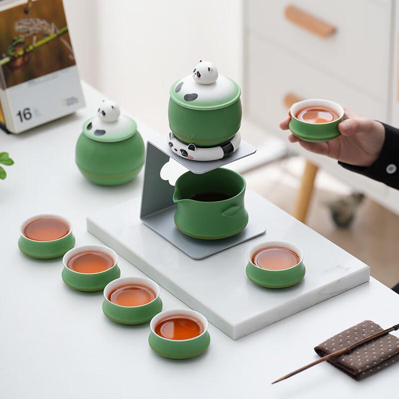 Panda Automatic Ceramic Gongfu Tea Set