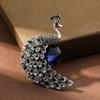 UILZ Exquisite Designer Peacock Zircon Brooch For Women Swan Shiny Crystal Lapel Pin Luxury Clothing Jewelry Accessories