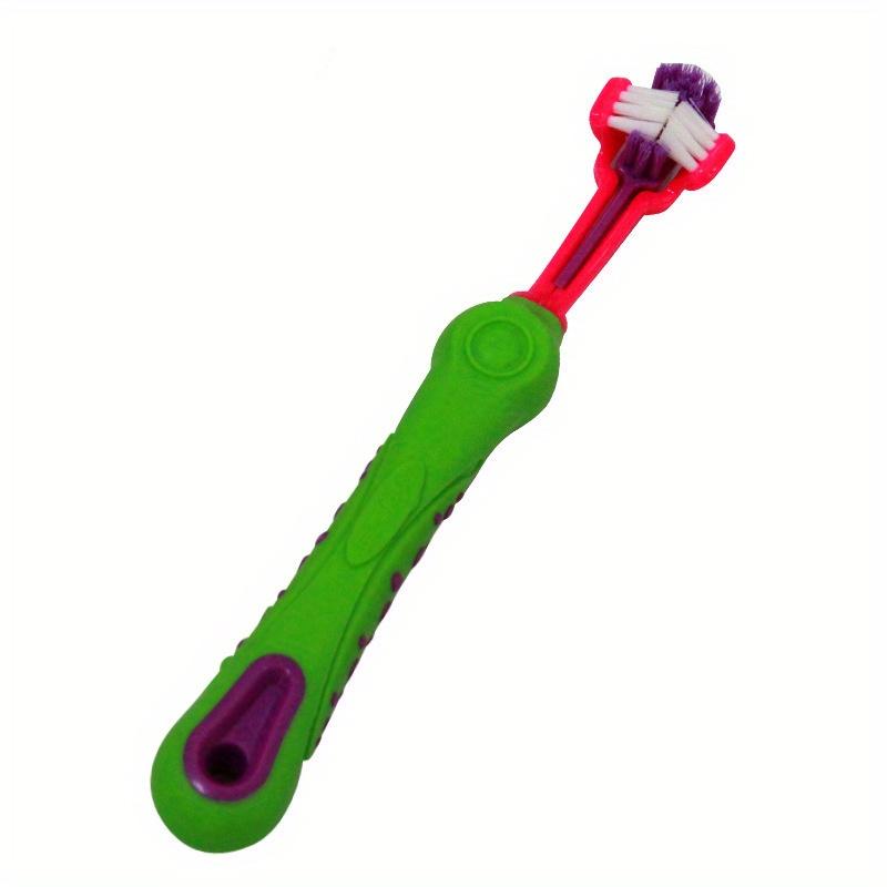 Comfortable 3-Sided Pet Toothbrush for Effective Teeth Cleaning and Oral Care of Dogs and Cats