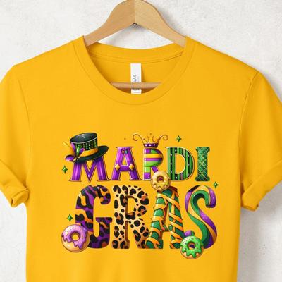Mardi Gras Carnival Shirt, Fleur De Lis Carnival Beads Nola T Shirt, Fat Tuesday Parade Beads, Mardi Gras Festival New Orleans LA TShirt
