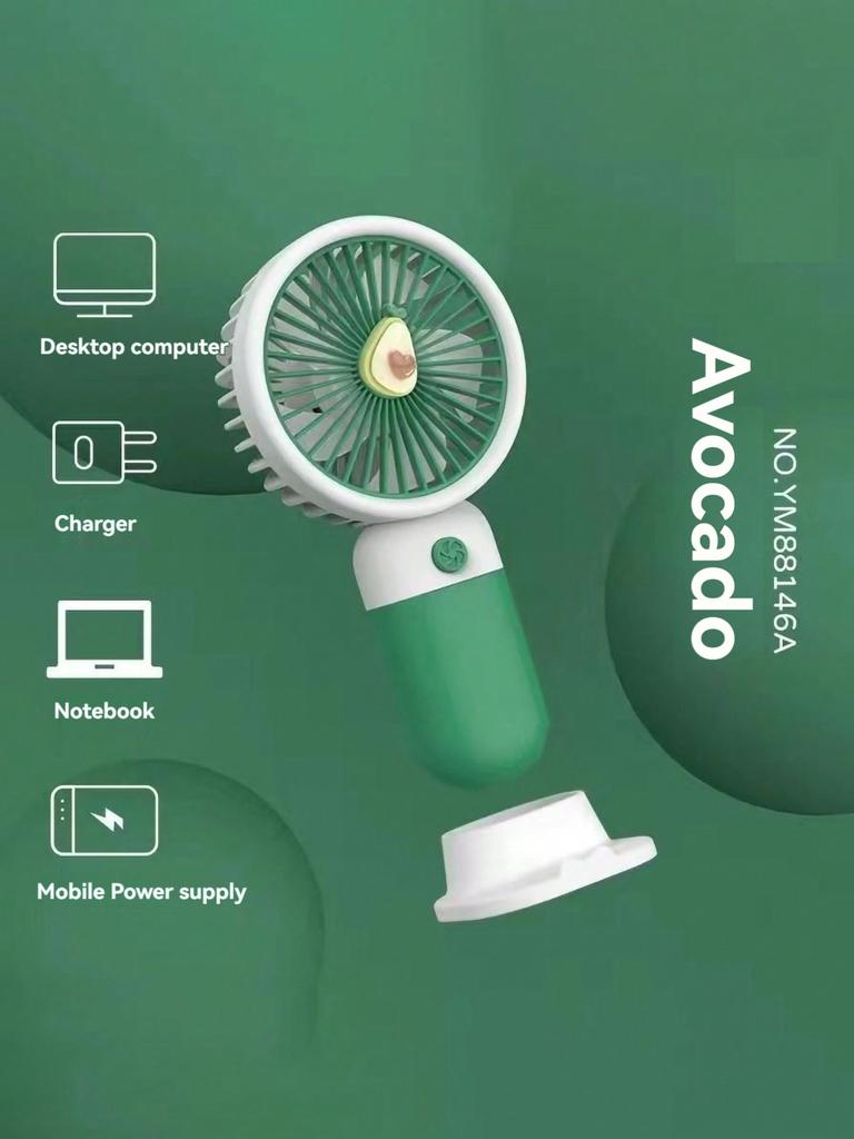 Mobile phone stand Small fan Handheld usb charging mini fruit portable office student electric fan