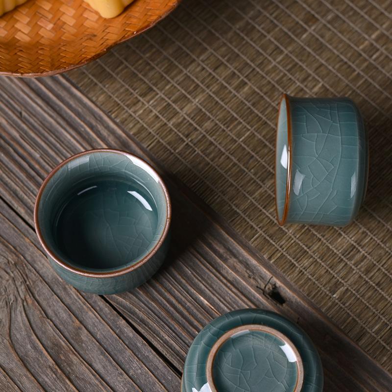 

Ge Kiln Kung Fu Tea Set Home Office Chinese Style Complete Set Ceramic Teacup Teapot Cover Bowl Gift Box Dehua 50ml-800ml
