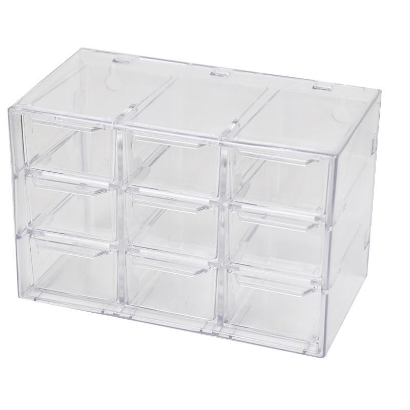 Transparent Multi-Grid Jewelry and Contact Lens Storage Box - Dustproof Display Organizer