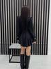 Elegant Women's Spring V-Neck Solid Color Long Sleeve Party Dress