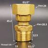DN15 DN20 DN25  1/2" 3/4" 1" BSP Female Male Union Coupler Adater Elbow Brass Plumbing Fitting Connector Home Garden Water
