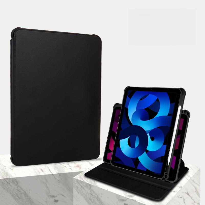 

For IPad Air45 Acrylic Protective Case 360-Degree Rotation 10.2 Pen Slot Transparent 11inch Leather Cover 10.2- 10.5in чорний