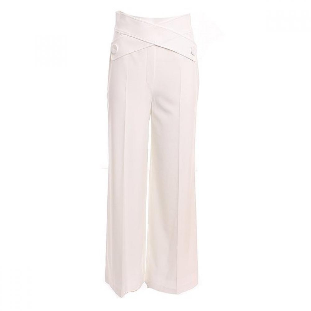 Mojo Diagonal Button Point White Slacks J252xsa004 white/66