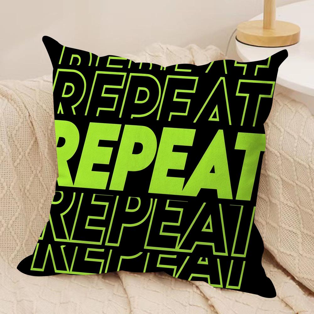 Funny Word Sports Cushion Cover Short plush Doublesided Print Square Throw Pillow Covers Sofa Home Cushion Decor