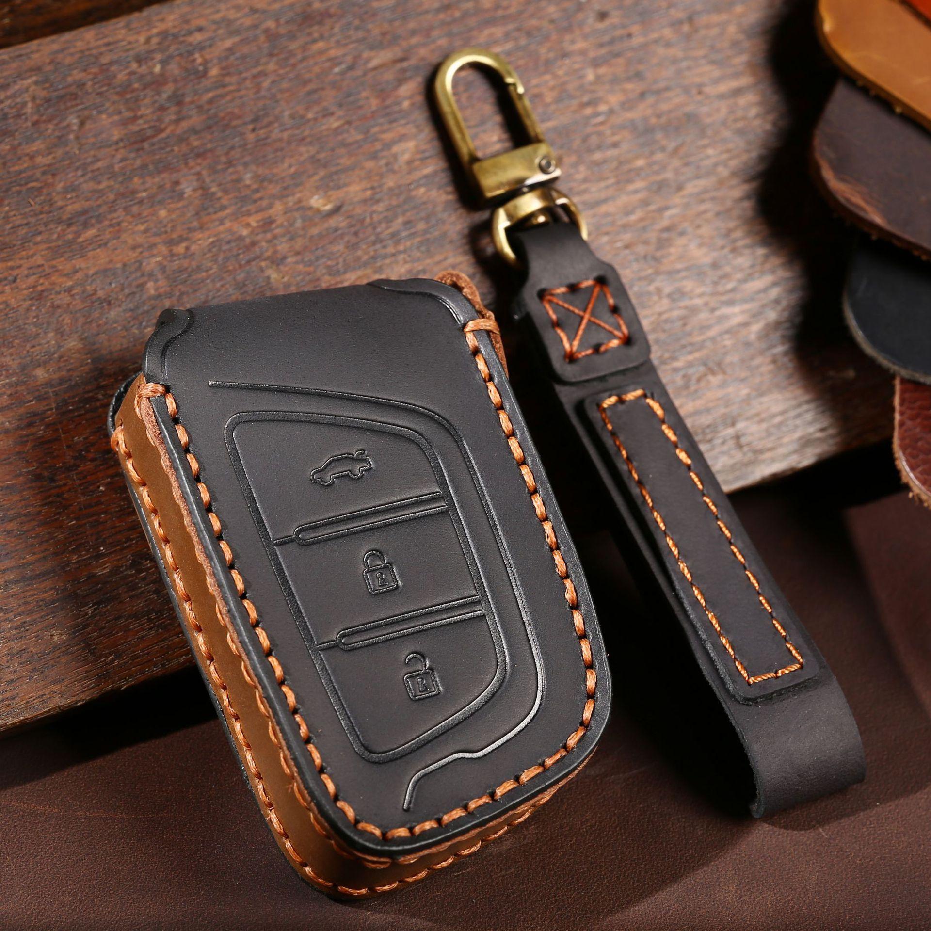 

Applicable to Sihao x8 car key cover, Jianghuai Volkswagen Sihao a5 leather x4 Sihao e10x car key protection bag чёрный