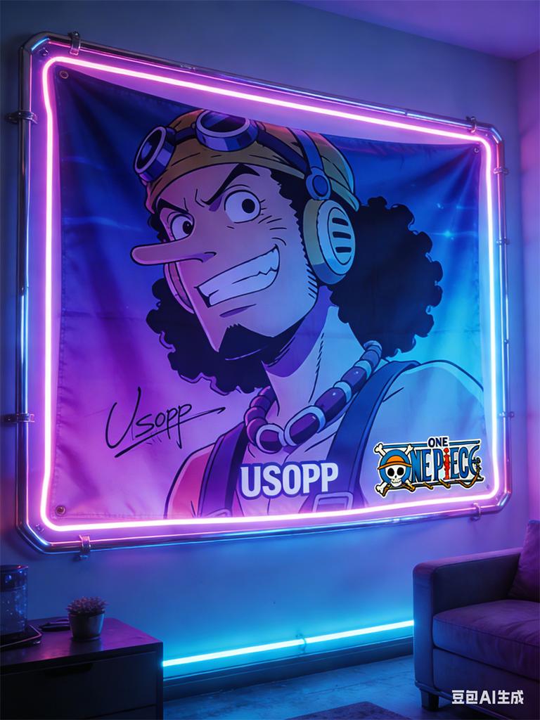 One Piece Anime Decor Tapestry Usopp Themed Wall Hanging Decorative Wall Cloth For Living Room Bedroom Dorm Room Decor