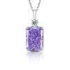 Elegant Light Luxury 925 Silver Pendant Necklace with High Carbon Diamond Ice Flower Cut Zircon In Perfume Bottle Shape