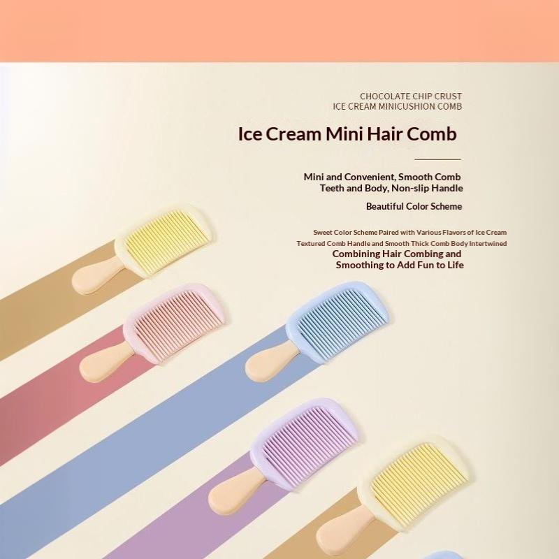Cute Small Hair Comb Mini Durable Soft Plastic with Hanging Hole Lightweight for Kids Daily Grooming Travel