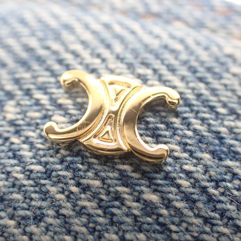 CELINE  460YV2BCO.07GD Hair Accessory Blue Denim Women