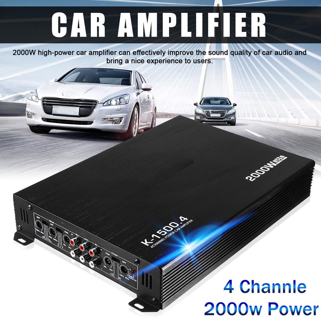 4 Channel Car Audio Amplifier 2000W High Power Amp. 12 V Four Way Stereo Power Amplifier Class A B