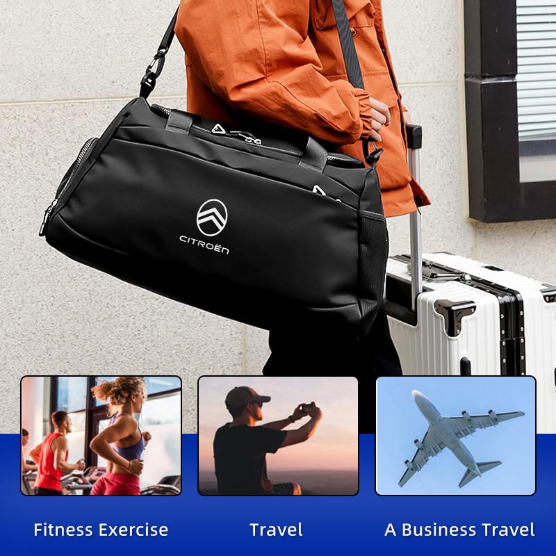 WEWG9 Car Logo Oxford Waterproof Travel Bags Large Capacity Duffle Fitness Bag Car Gym Bag For Citroen C4 C3 C1 C5 C2 Berlingo Celysee