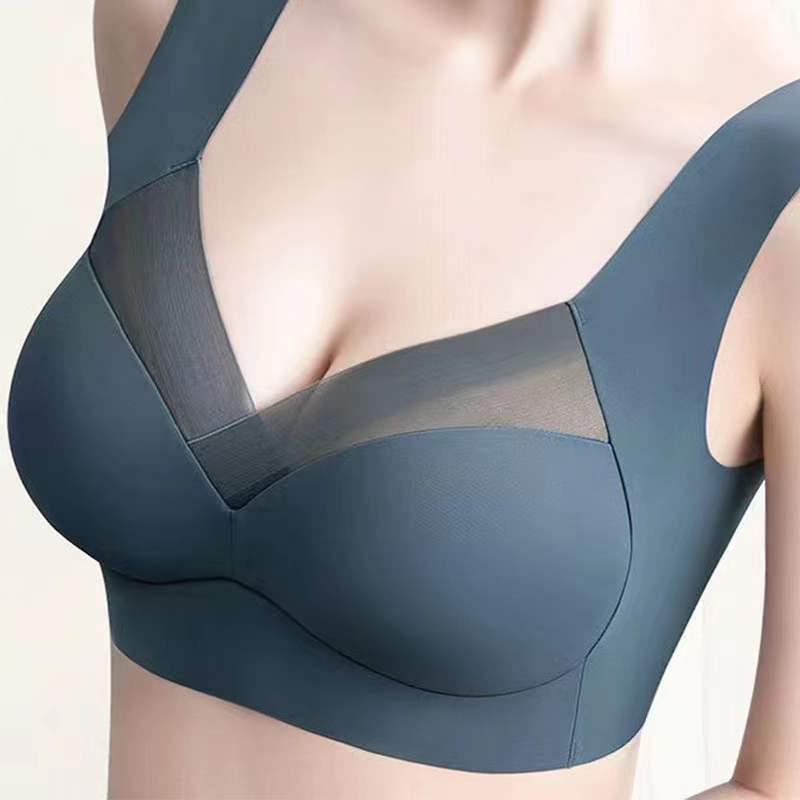 Seamless Silk Sports Bra: Anti-Sag, Fixed Cup, Wireless Design with Beautiful Back