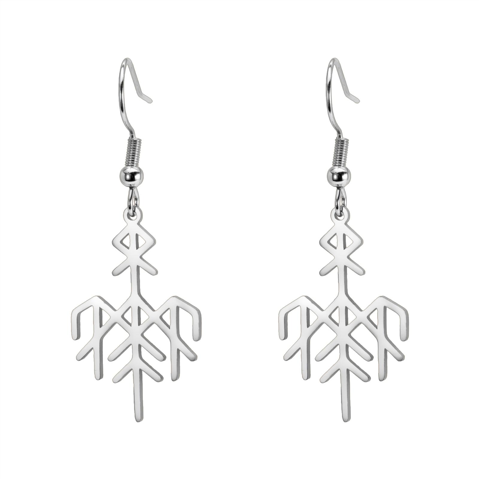 LIKGREAT Wardruna Symbol Earrings Stainless Steel Elder Futhark Nordic Rune Amulet Women Jewelry Valentine s Day Gift Wholesale