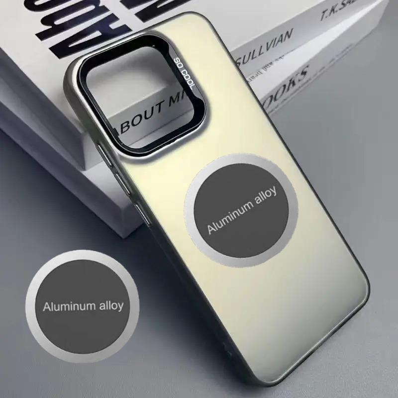 

Розкішний металевий магнітний тримач-чохол для автомобіля для Xiaomi 15T Pro Ultra 14 14T 14TPro 13 12 Силіконовий бампер із відчуттям шкіри Захисна кришка Xiaomi 15T