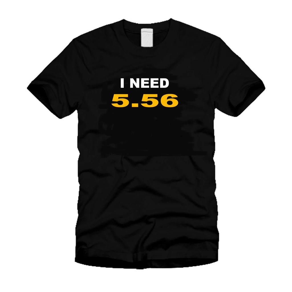 Ich brauche 5.56 (PUBG ) Lustiges Gamer Shooter Games Modernes Schwarzes T-Shirt