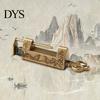 Chinese Style Drawer Padlock Bird Flower Decor Horizontal Opening Vintage Zinc Alloy Anti Rust for Cabinet Suitcase