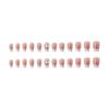 Handmade Blush Gradient Square Diamond Press-On Nails - Nude Whitening Nail Tips