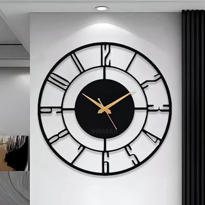 Designer Metal Wall Clock for Living Room | Latest Antique Stylish Fancy Decorative Big Size Wall Watch for Bedroom,