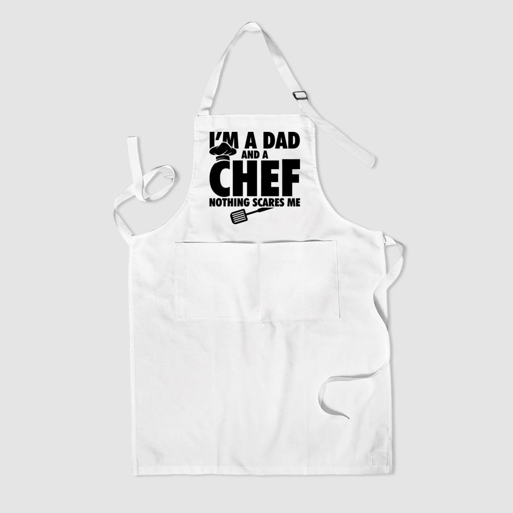I'm Dad and Chef Nother Scare Me Father Apron Funny Kitchen Apron BBQ Funny Gift Father's Day Gifts Barbeque Grill Aprons
