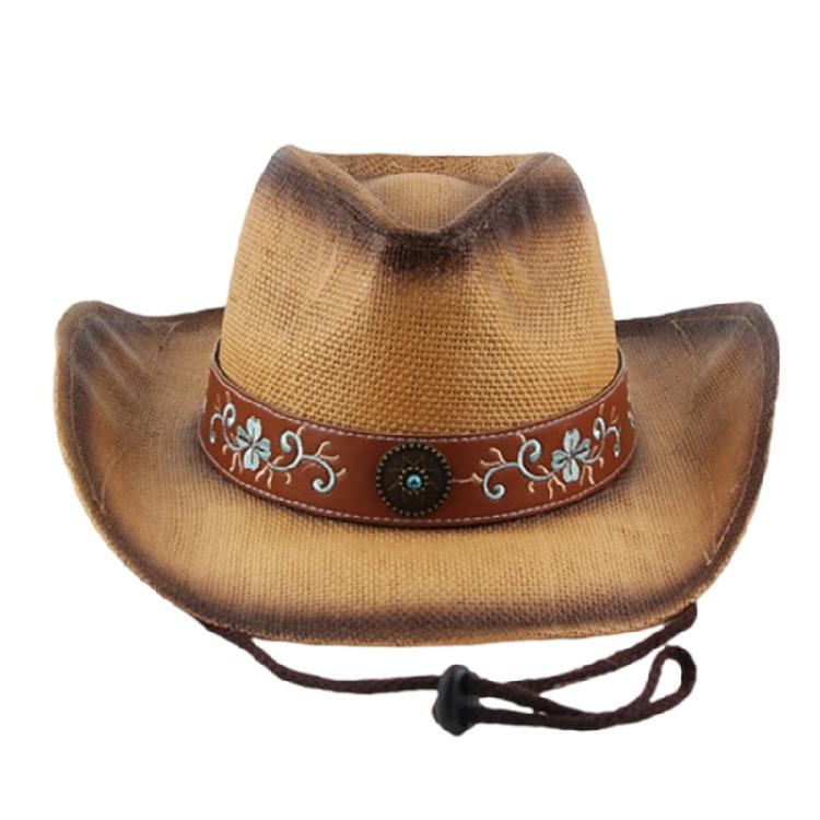 Западная ковбойская шляпа широкополая соломенная шляпа подарок для парня пляжная шляпа 1