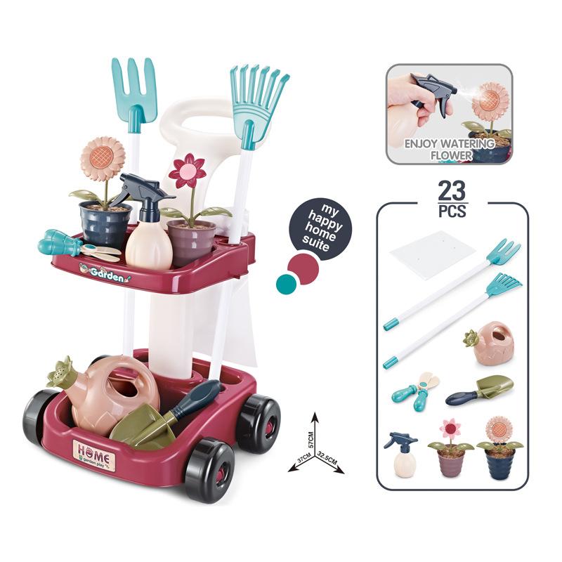 Hra na domácnost Dětské simulované životní spotřebiče Úklidové hračky Dívka Úklidová simulace Sada nástrojů vysavače