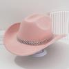 Men's and women's Panama hat, cowboy hat, jazz top hat, three-dimensional leaf rhinestone belt, accessory hat