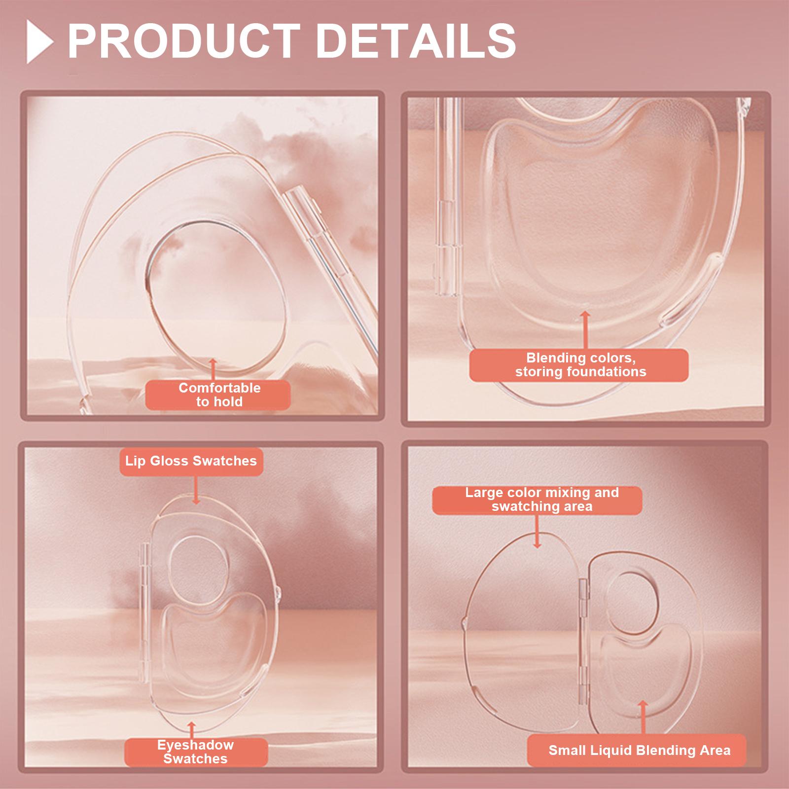 

Makeup Acrylic Blending Blending for Professional Artists for Cosmetics and Storage White 12.2x11.1cm