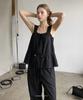 Leondeondada Shirring Sleeveless Blouse, Black