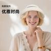 Bow straw hat women travel sunscreen casual sun hat spring and summer outdoor straw bucket hat