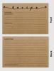 Inkdotpot 4x6 Inch Recipe Cards (Set of 50) , Thick Double Sided Premium Card Stock- Modern Style Kraft Recipe Notecards