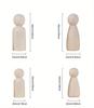 50pcs Wooden Peg Dolls Peg People Doll Bodies Wooden Figures Decorative Peg Doll People for Youngsters DIY Art Craft Painting