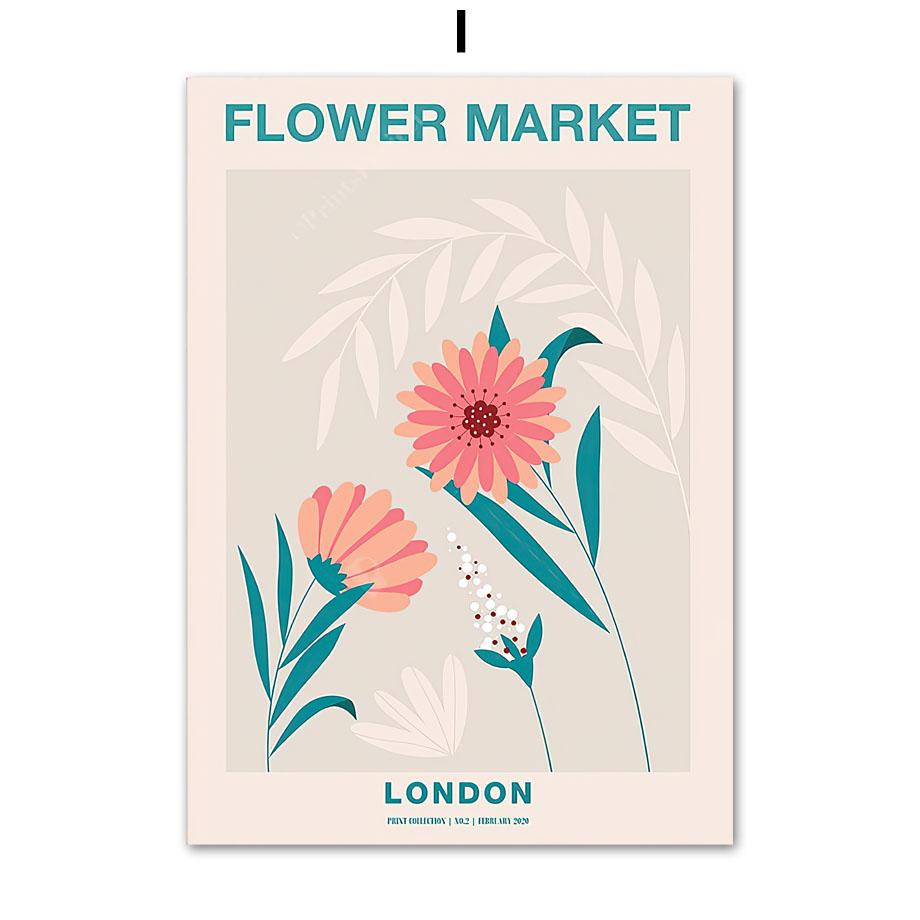 Väggkonsttryck Canvasmålning New York Madrid Matisse Retro Tokyo Blomstermarknad Nordisk affisch Inredningsbilder för vardagsrummet