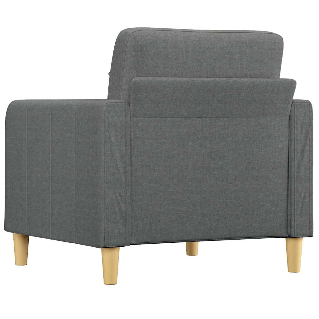 Vidaxl Armchair, Dark Gray, 60 Cm, Upholstered In Fabric