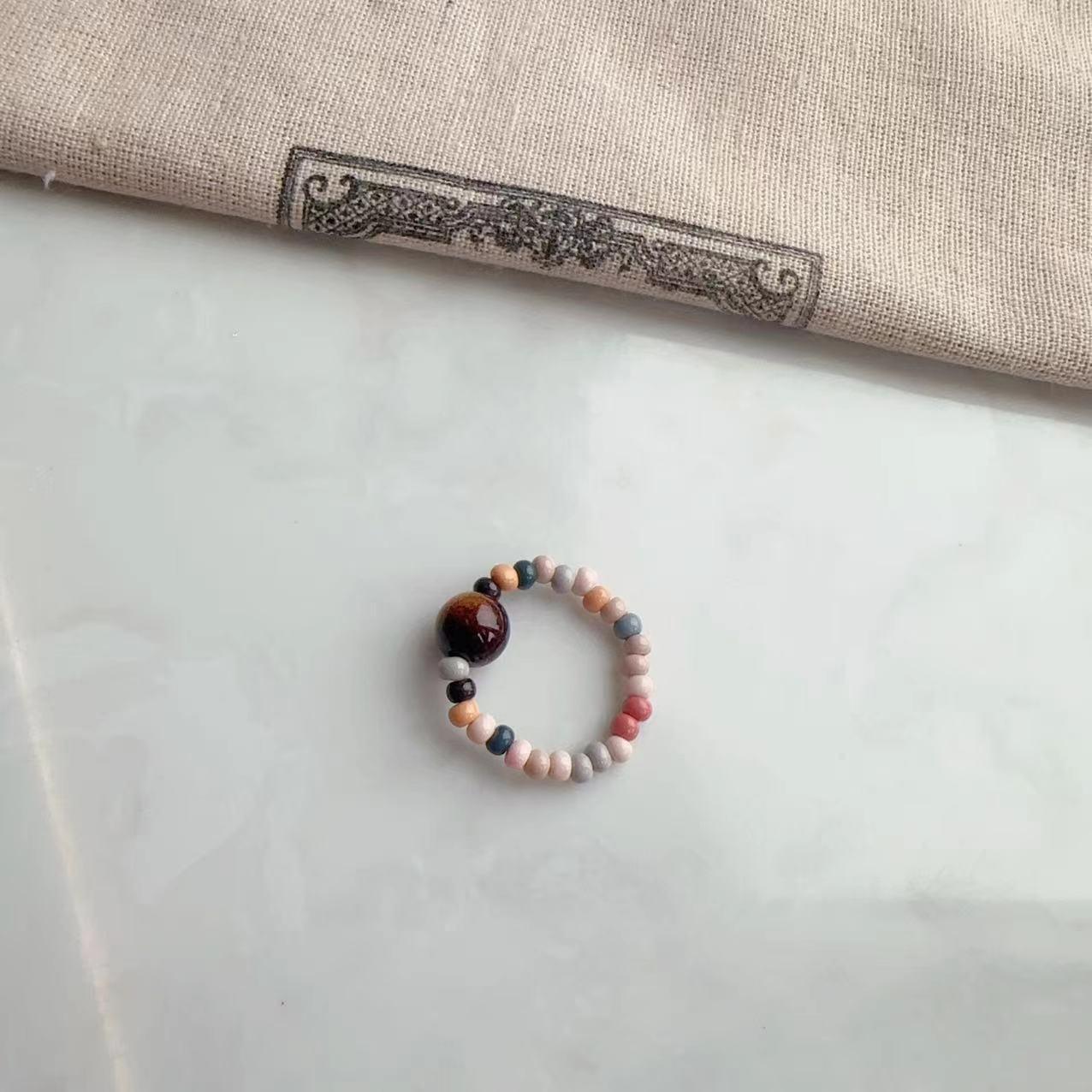 Maillard Light Luxury Coffee Pearl & Tiger s Eye Beaded Clavicle Necklace