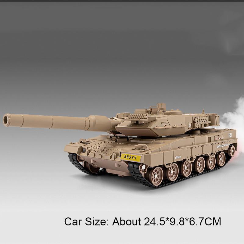 1:36 Leopard 2 Main Battle Tank Model Witness-136 Drone Alloy Diecast Car Toys Sound Light Pull Back Vehices Boy's Birthday Gift