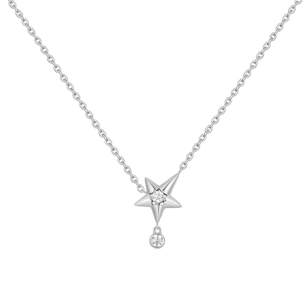 Ania Haie Silver Sparkling Star Drop 925 Silver Necklace N066-04H